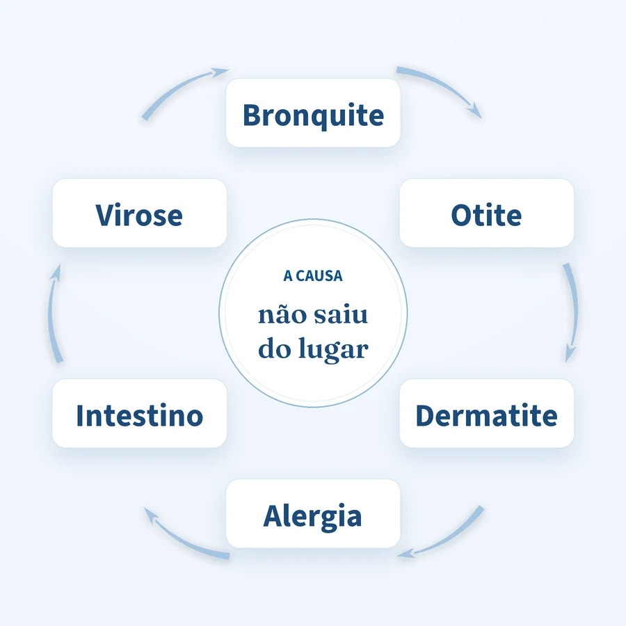O mesmo ciclo girando: seis doenças diferentes e a mesma causa no centro