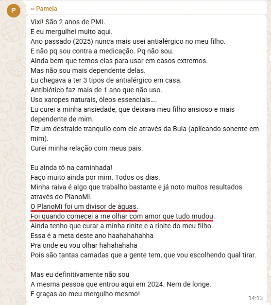 Relato de mãe do Programa Mãe Intuitiva
