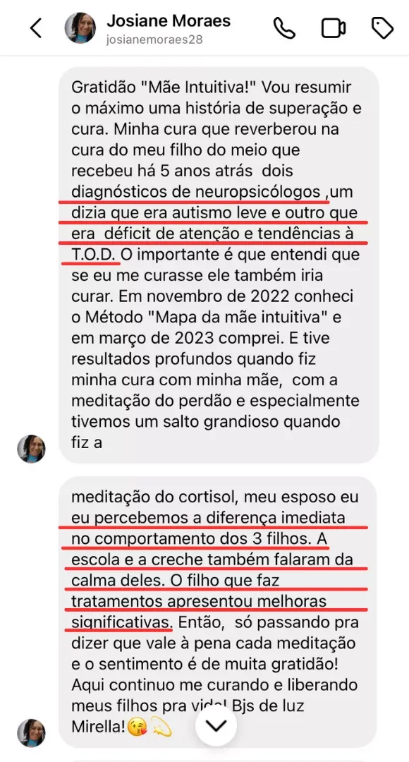 Relato de mãe do Programa Mãe Intuitiva