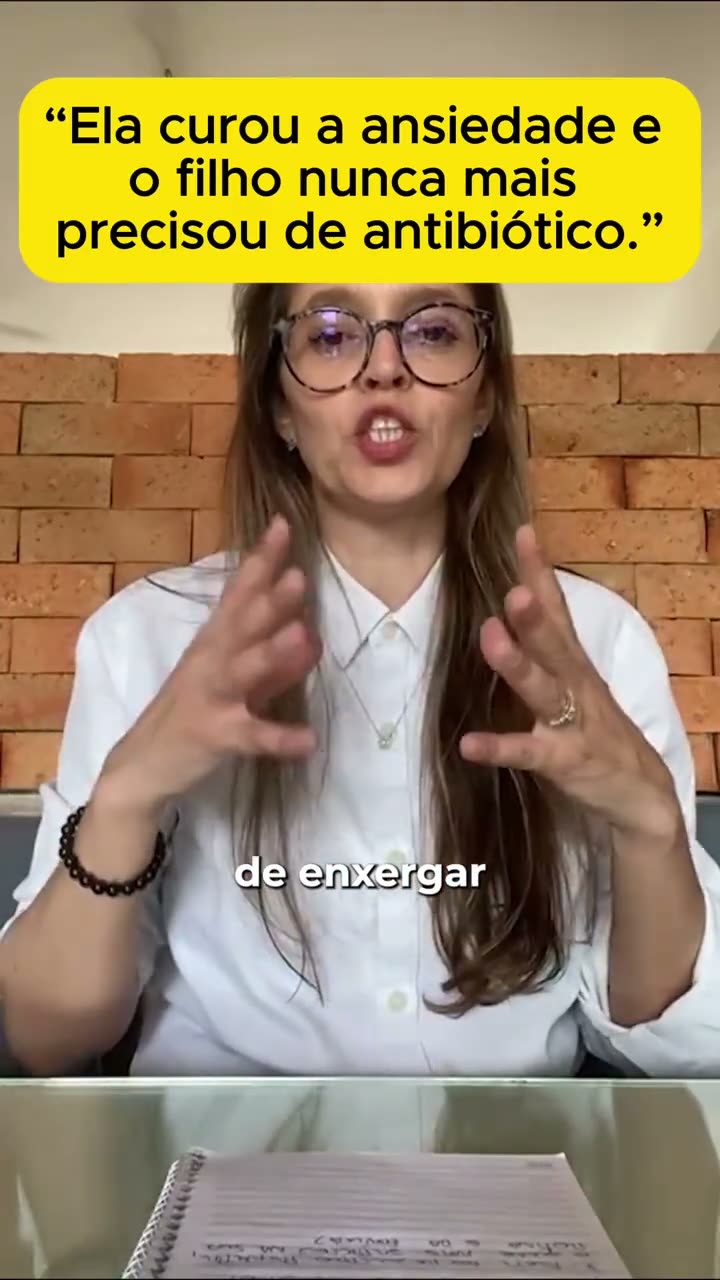 Depoimento sobre ansiedade materna e fim do uso de antibiótico