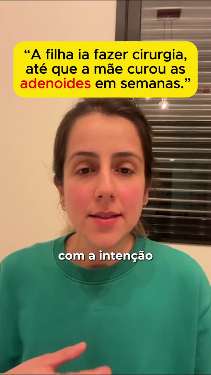 Depoimento sobre adenoide e cirurgia descartada